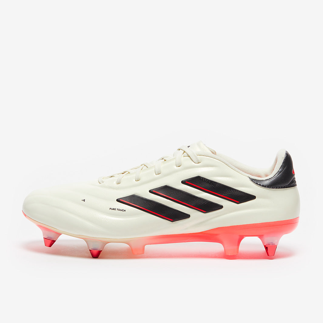 adidas Copa Pure III Elite Leather Soft Ground - White/Lucid Red