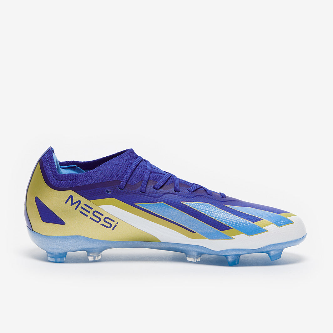 adidas Kids X Crazyfast Elite Messi Firm Ground - Lucid Blue/Blue
