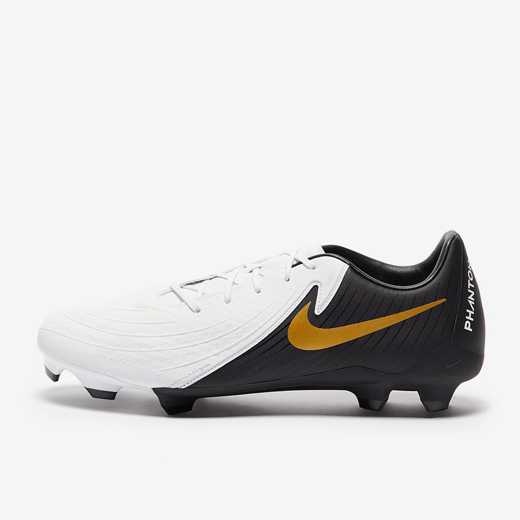 Nike Phantom GT サッカーシューズ ホワイト/ブラック/ゴールド Nike Phantom GX II Academy Firm Ground/Mixed Ground - White/Black