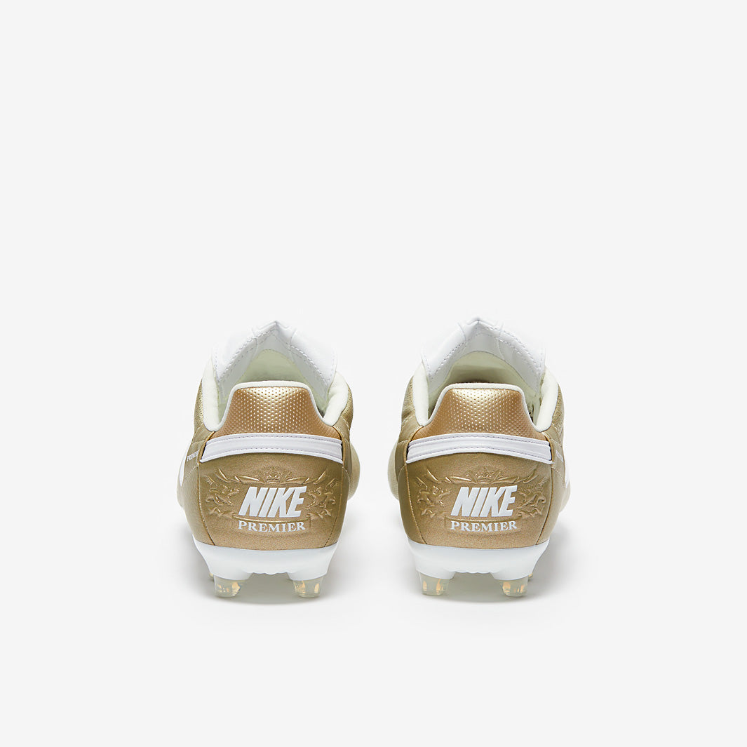 Nike The Premier III Firm Ground - Metallic Gold Grain/White