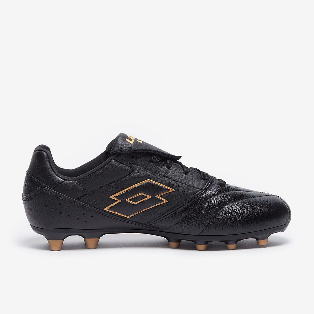 Lotto Stadio 200 III Firm Ground - All Black/Light PlatIndooro