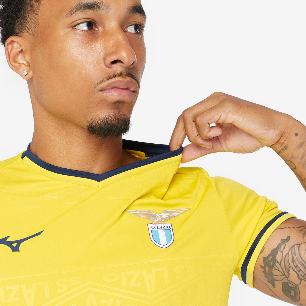 Mizuno Lazio 24/25 Away Shirt - Tuscan Yellow - Mens Replica