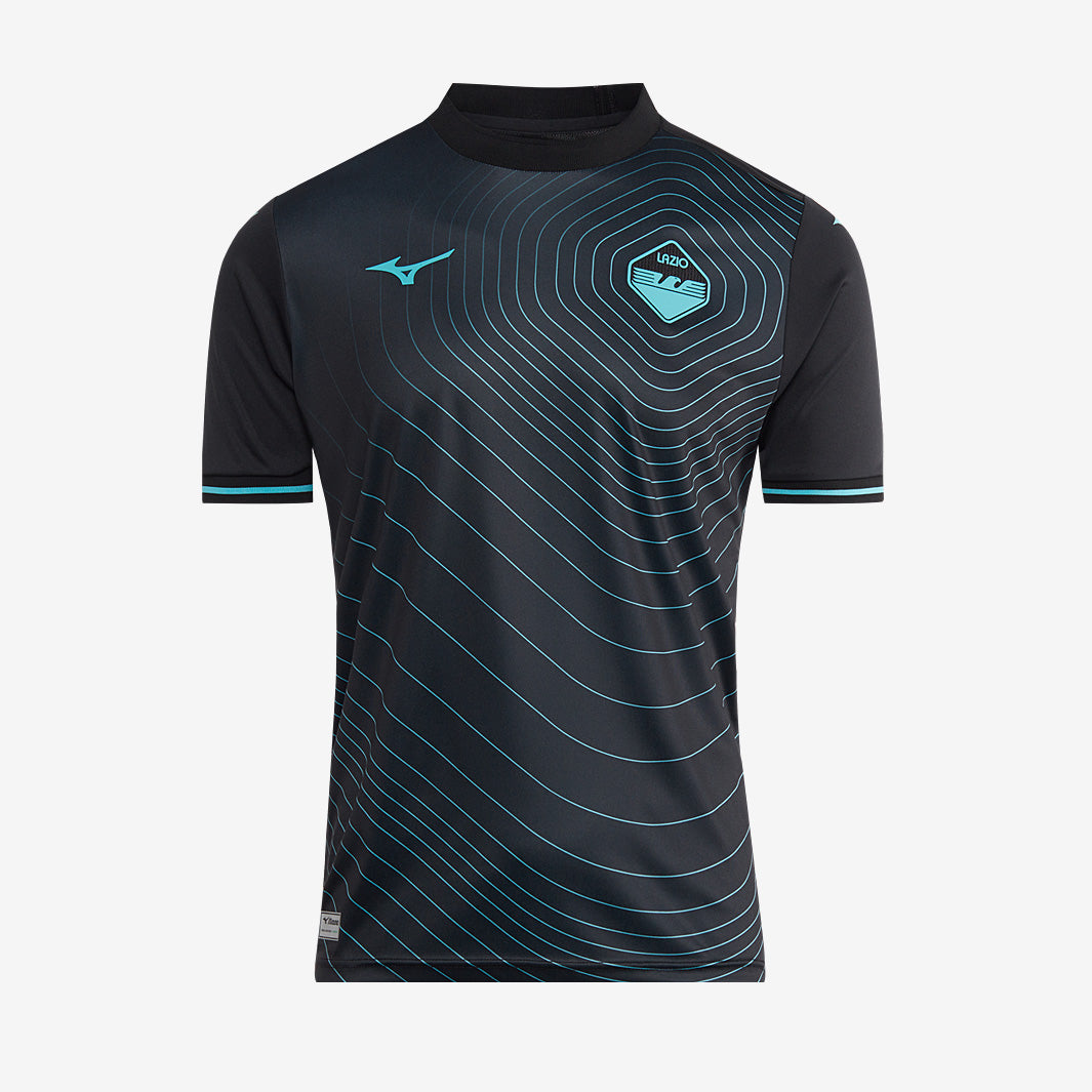 Mizuno Lazio Coppa Italia Anniversary SS Shirt - Black/Gold - Mens