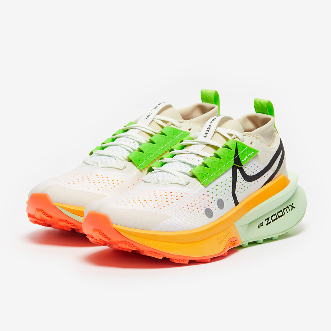 めん　0425 Nike Zegama Trail 2 - Summit White/Black-Laser Orange - Mens Shoes