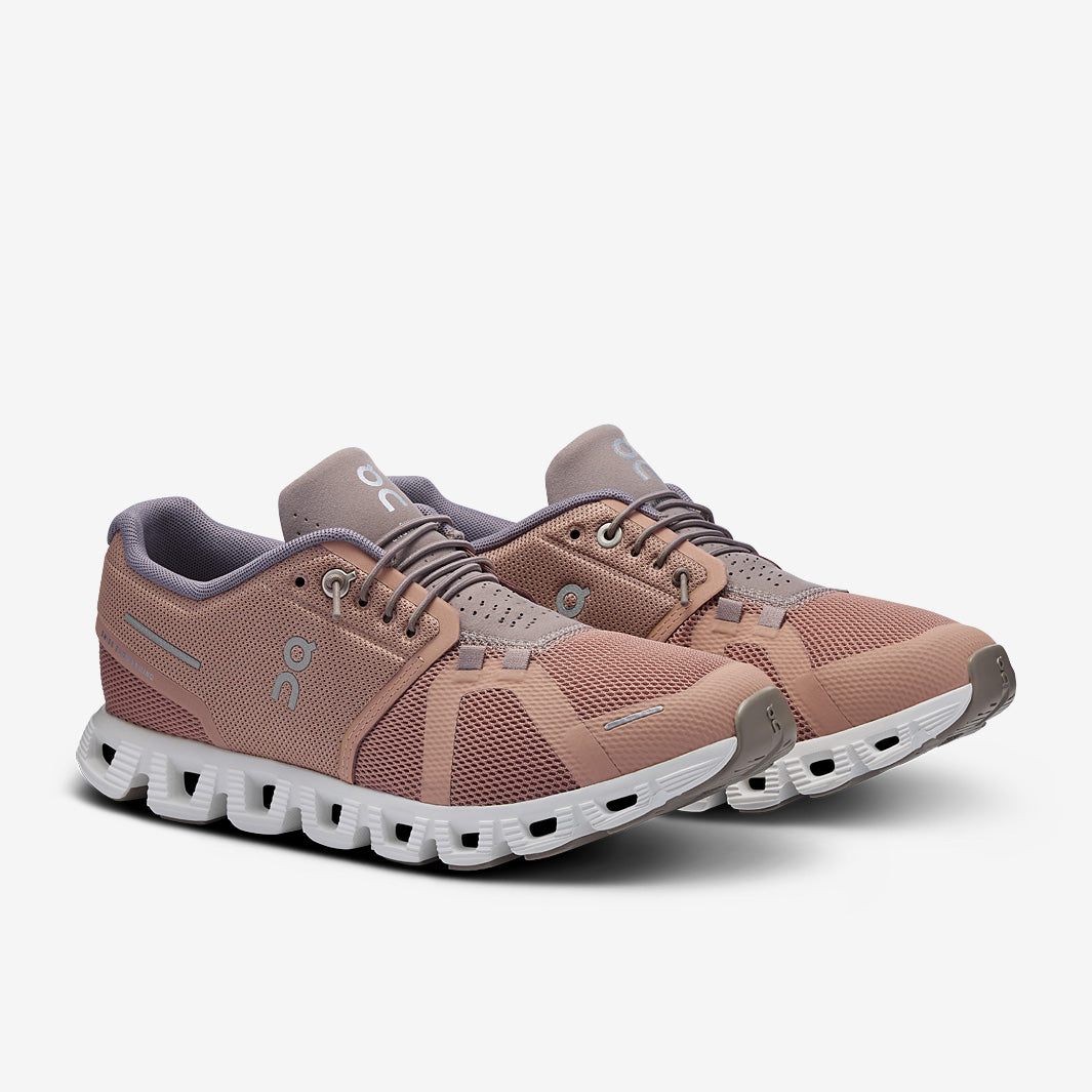 On Womens Cloud 5 - Rosebrown/Fog - Trainers - Womens Shoes