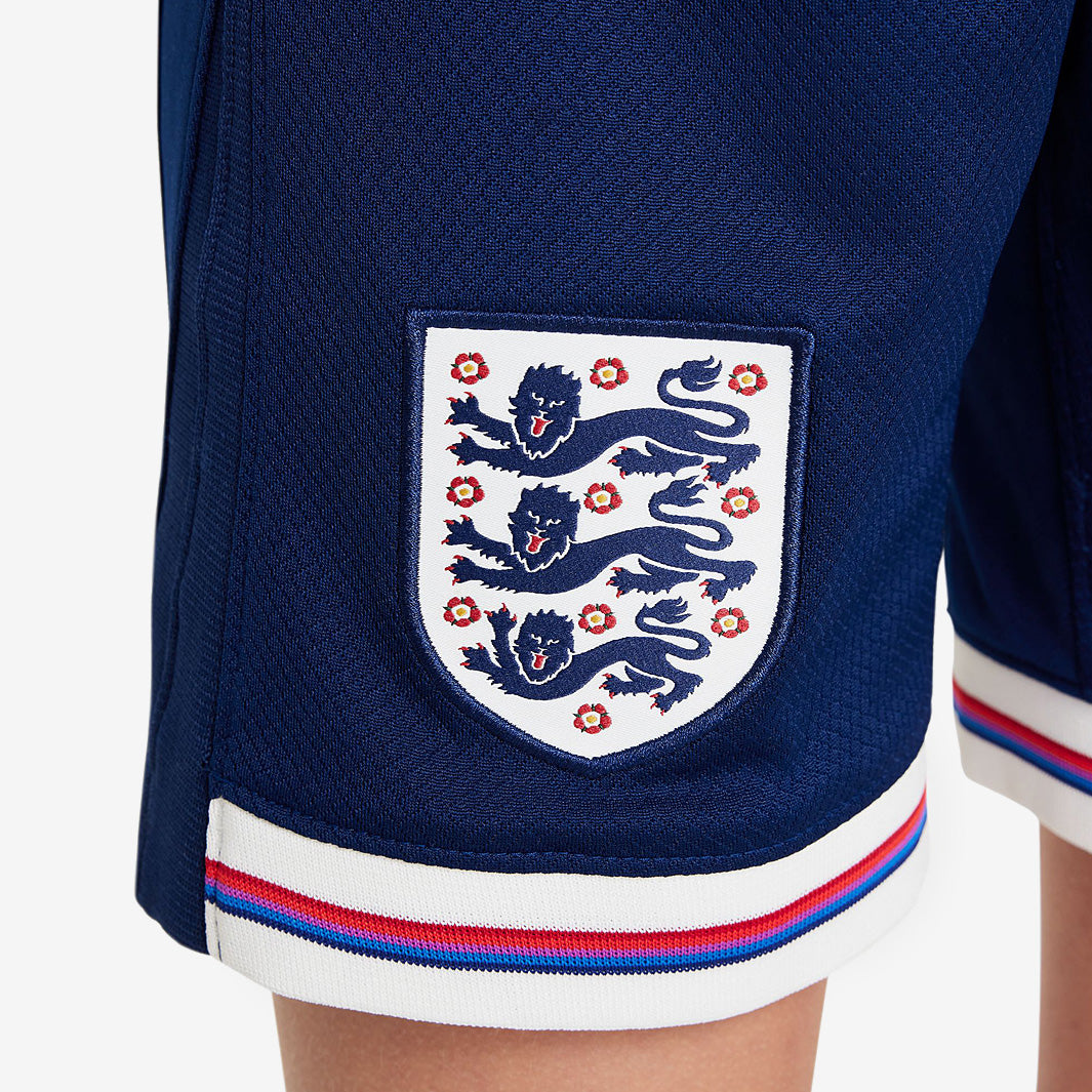 Nike England 2024 Kids Dri-FIT Stadium Home Shorts