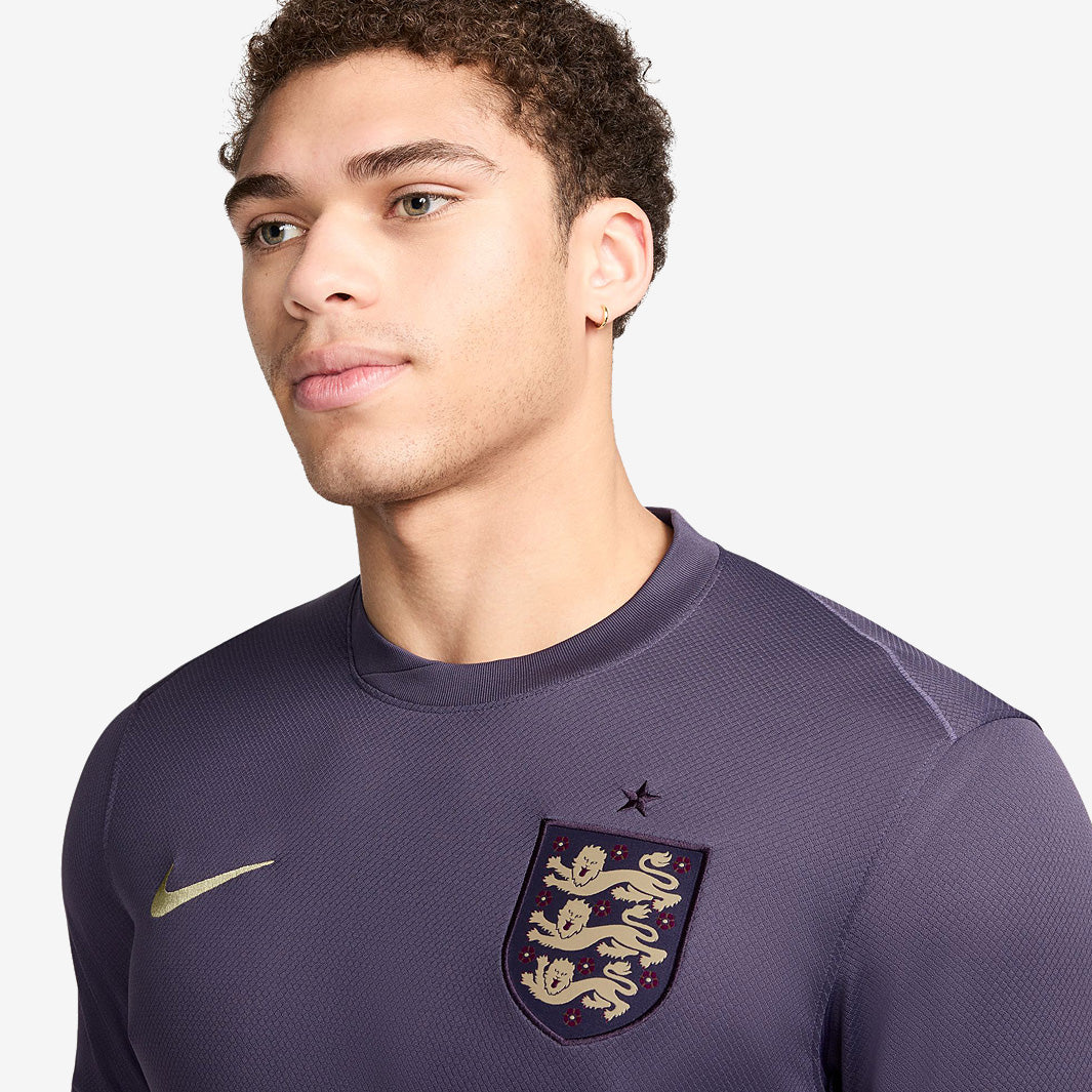 Nike England 2024 Dri-FIT Stadium SS Away Shirt - Dark Raisin