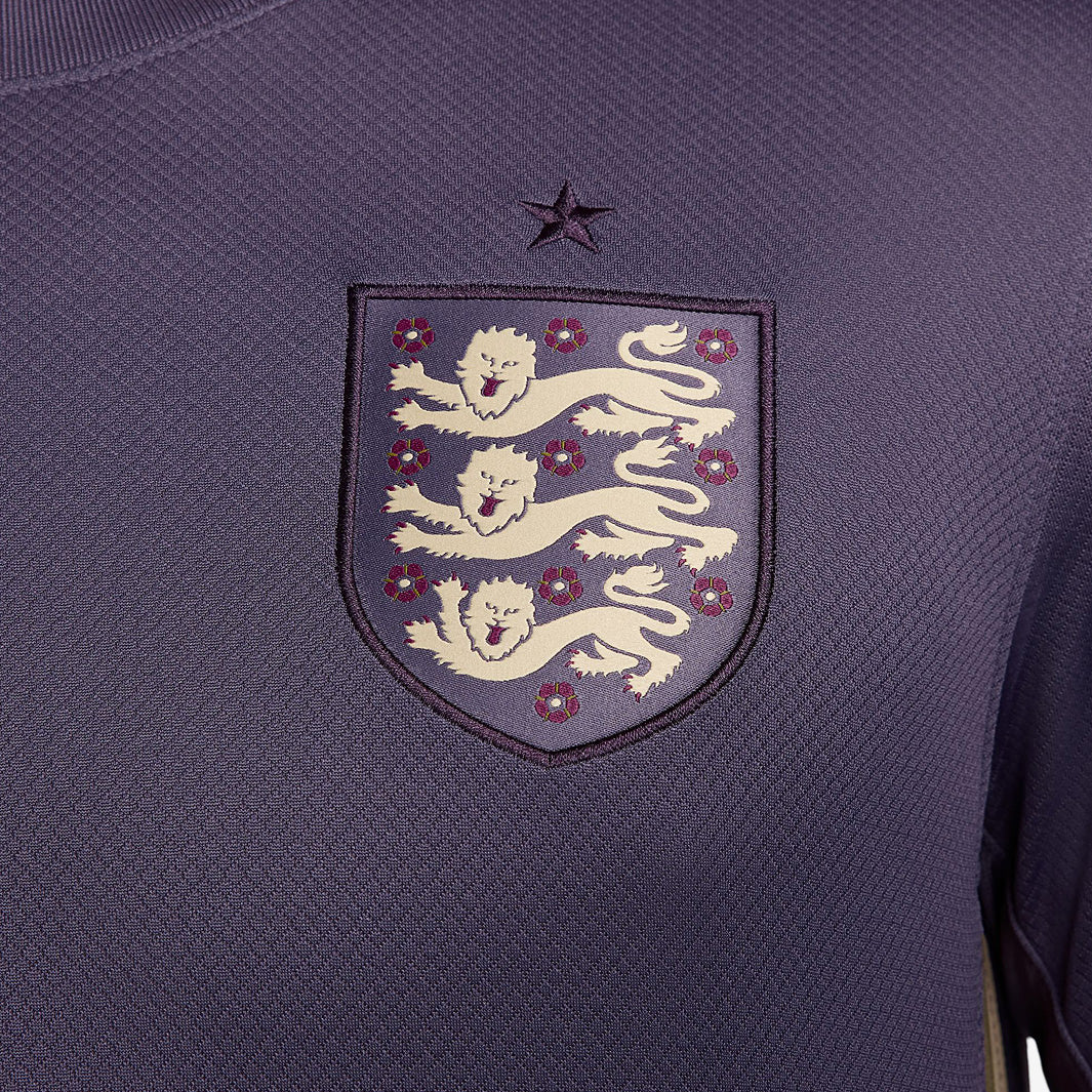 Nike England 2024 Dri-FIT Stadium SS Away Shirt - Dark Raisin