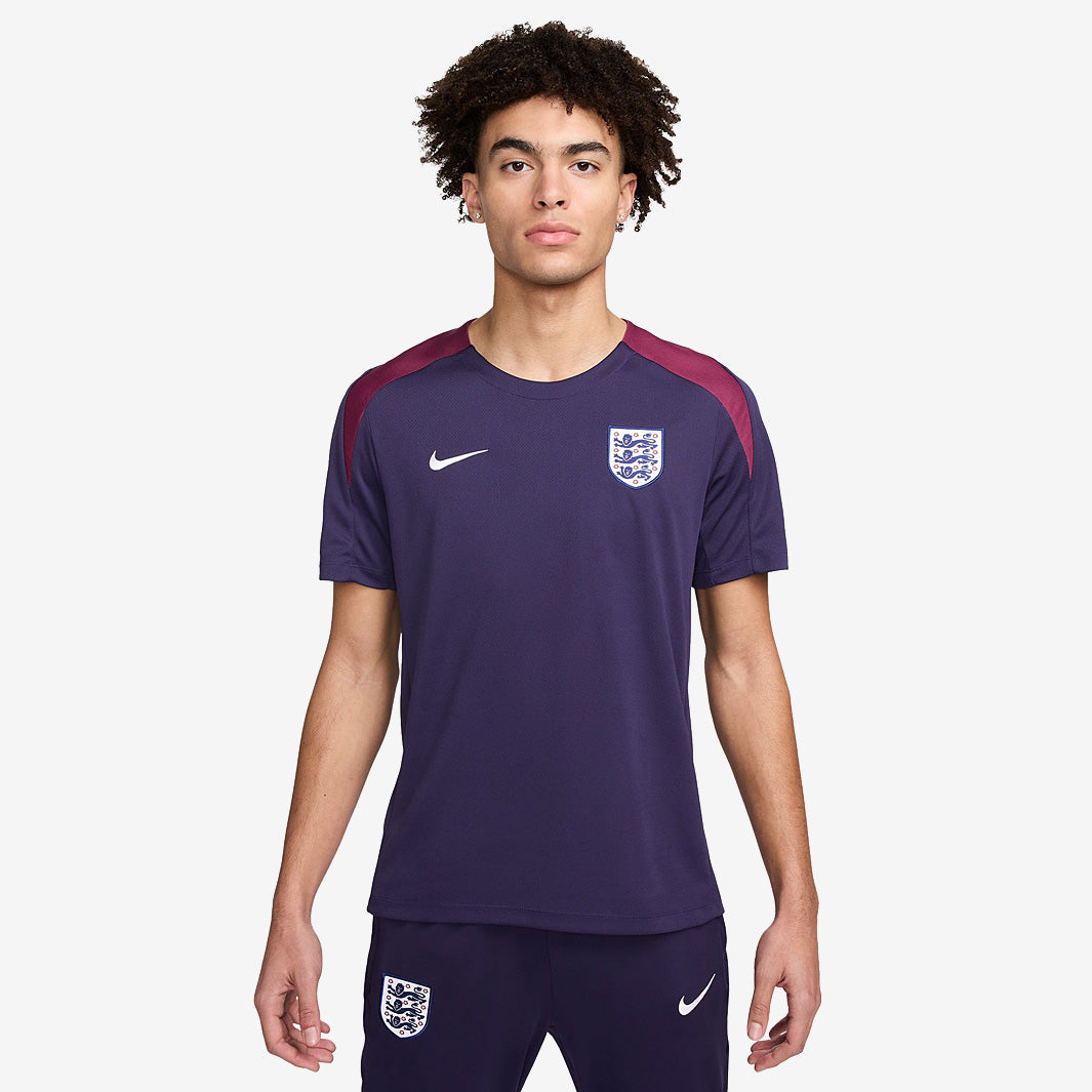 Nike England 2024 Dri-FIT Strike SS Top - Purple Ink/Rosewood