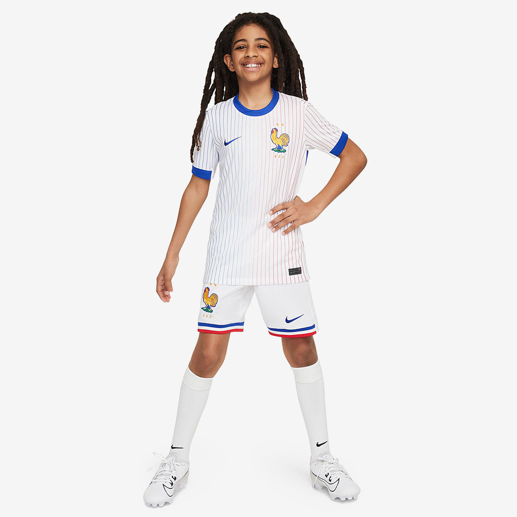 Nike France 2024 Kids Dri-FIT Stadium SS Away Shirt