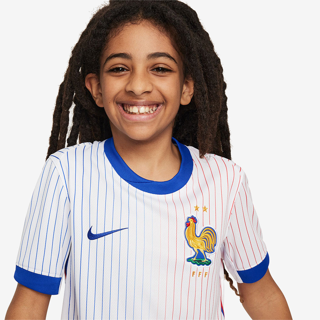 Nike France 2024 Kids Dri-FIT Stadium SS Away Shirt