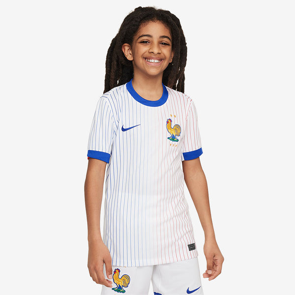 Nike France 2024 Kids Dri-FIT Stadium SS Away Shirt