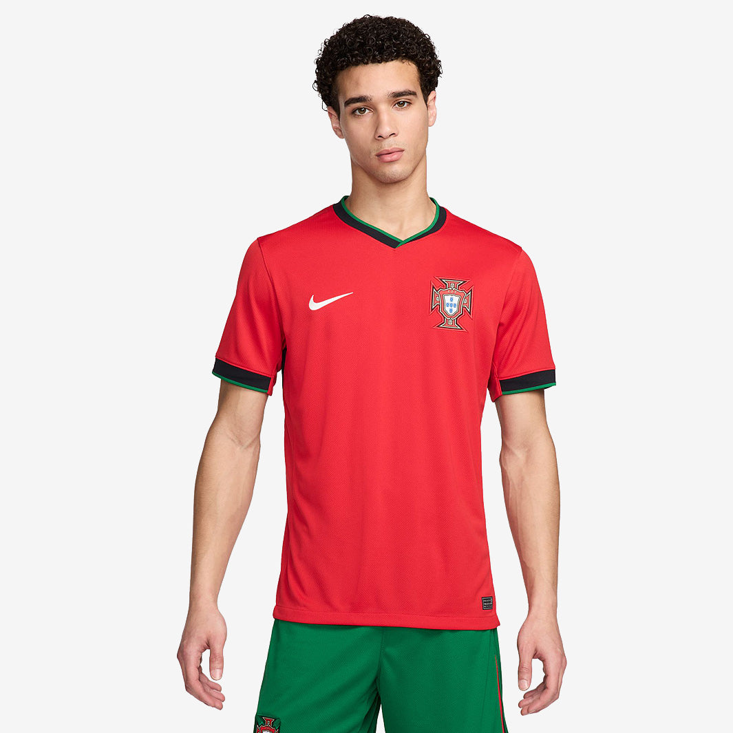 Nike Portugal 2024 Dri-FIT Stadium SS Home Shirt - University Red/Pine ...