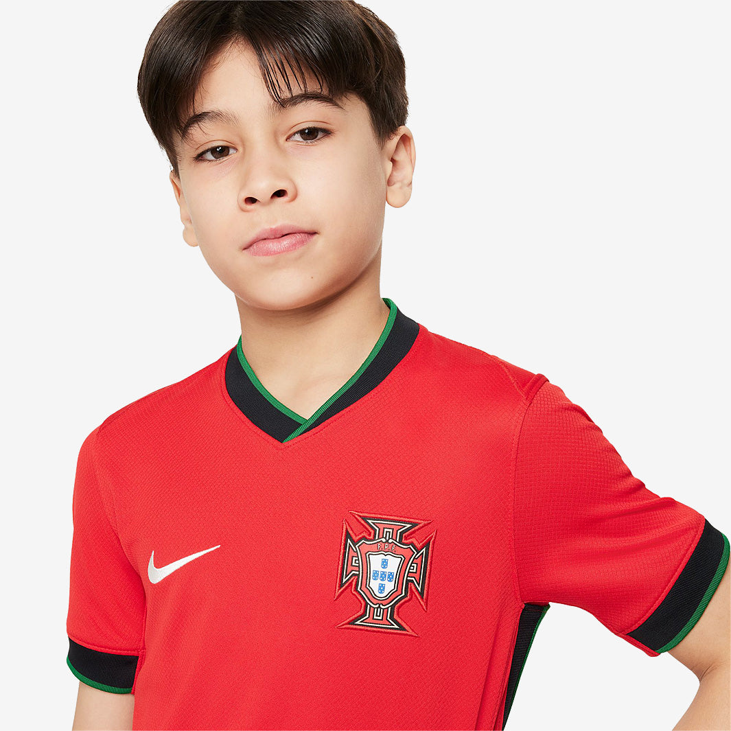 Nike Portugal 2024 Kids Dri-FIT Stadium SS Home Shirt