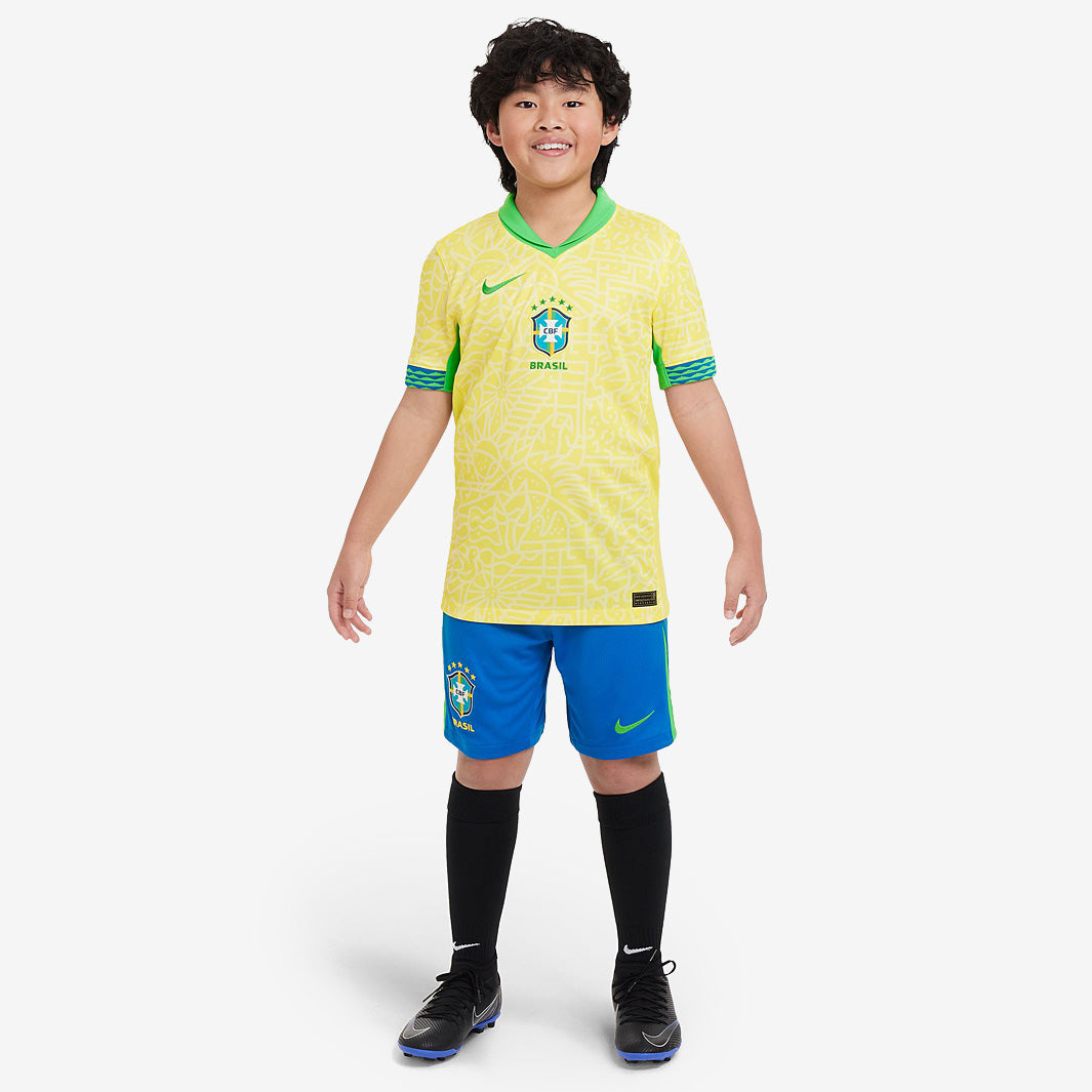 Nike Brazil 2024 Kids Dri-FIT Stadium SS Home Shirt