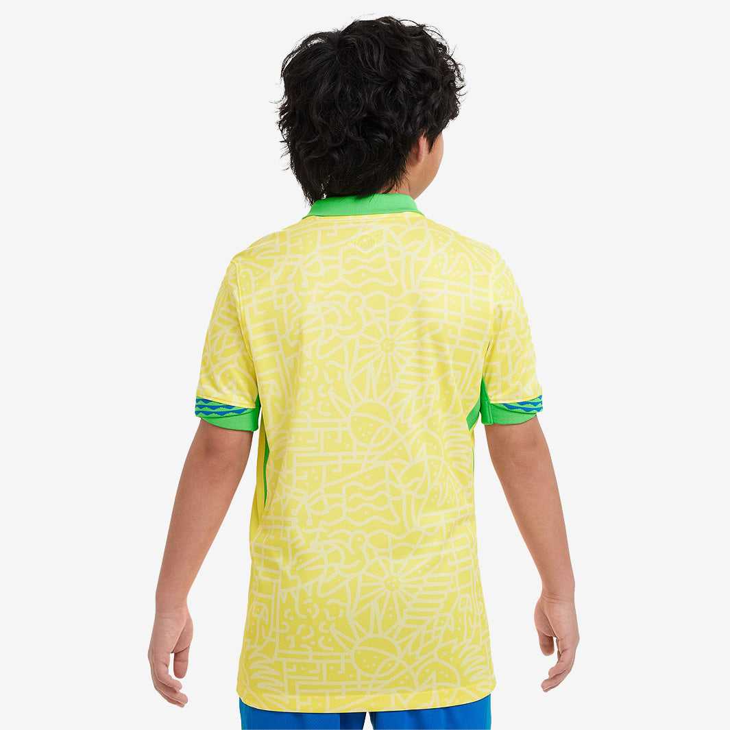 Nike Brazil 2024 Kids Dri-FIT Stadium SS Home Shirt