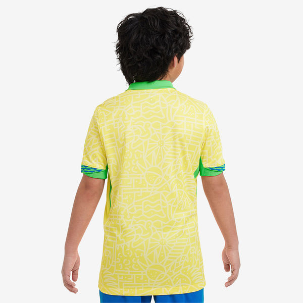 Nike Brazil 2024 Kids Dri-FIT Stadium SS Home Shirt