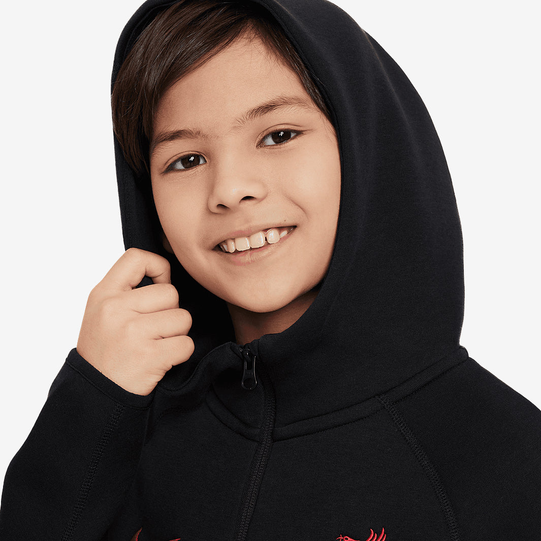 Nike Liverpool 24/25 Kids NSW Tech Fleece FZ Jacket - Black/Black