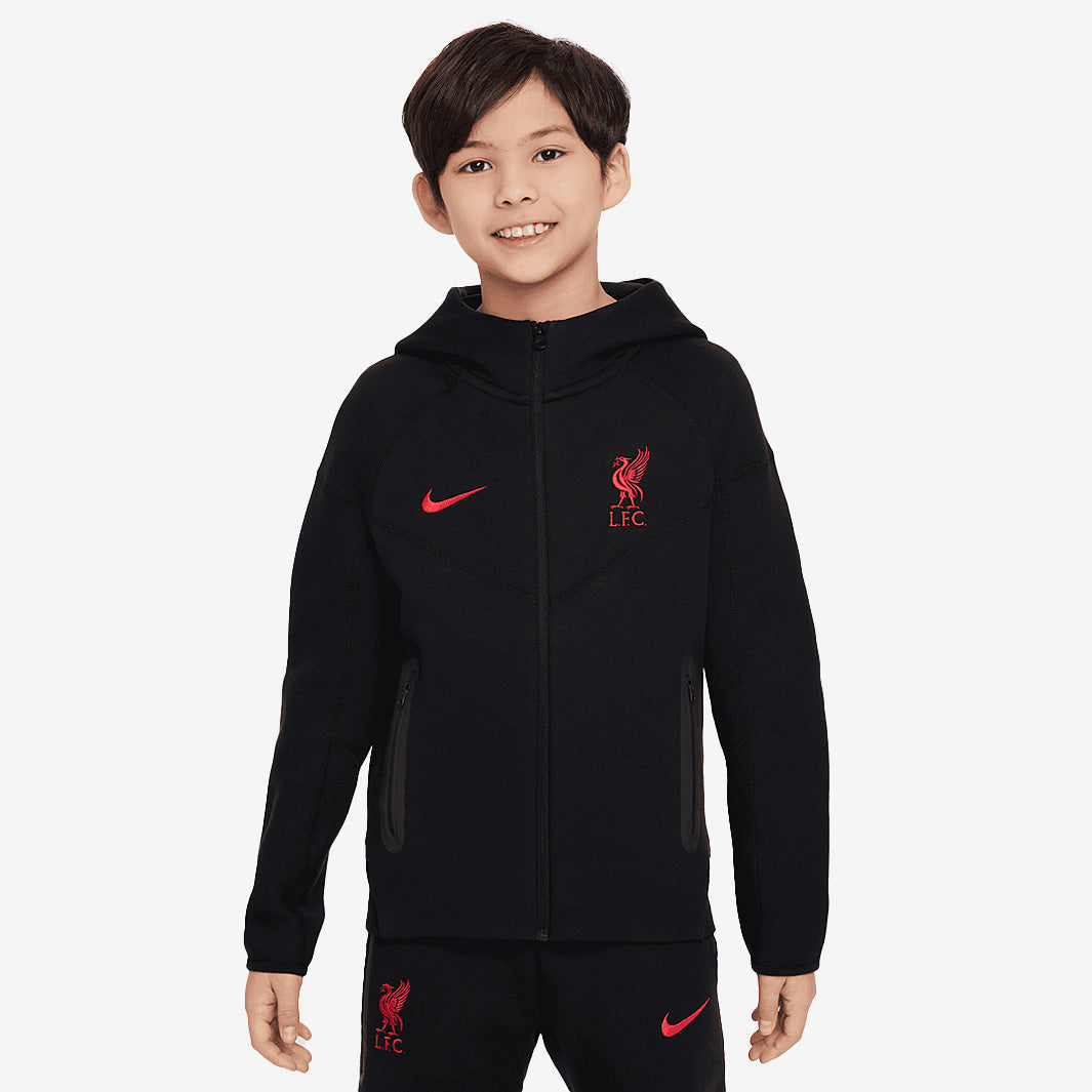 Nike Liverpool 24/25 Kids NSW Tech Fleece FZ Jacket - Black/Black