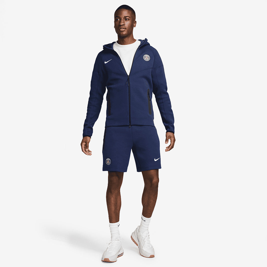 Nike Paris Saint-Germain 24/25 Tech Fleeze FZ Hoodie - Midnight