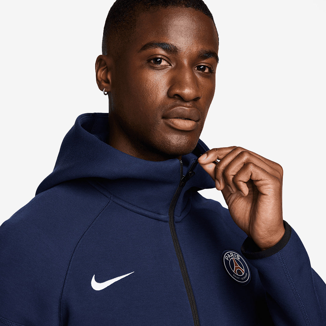 Nike Paris Saint-Germain 24/25 Tech Fleeze FZ Hoodie - Midnight