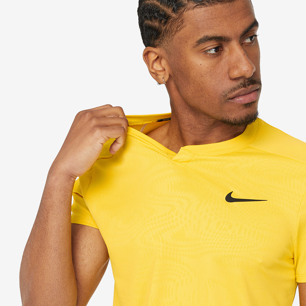 Nike Court Slam Dri-FIT Short Sleeve - Vivid Sulfur/Black - Mens