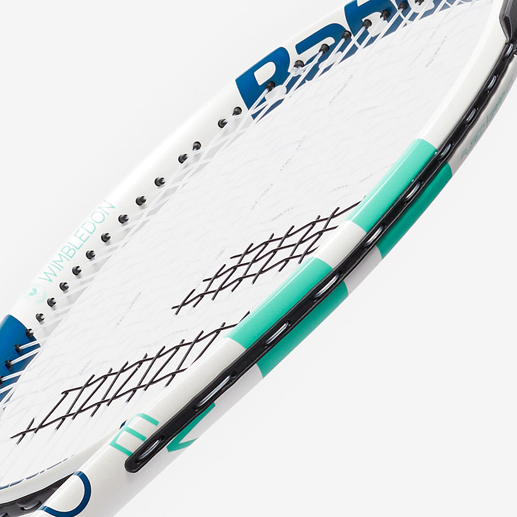 Babolat Evoke 102 Wimbledon - White/Blue/Turquoise - Mens Rackets