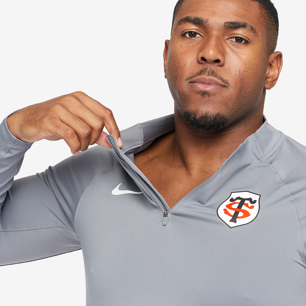 ラグビー　TOP14 スタッド・トゥールーザン 24/25ホームジャージNIKE Nike Stade Toulousain 24/25 Training 1/4 Zip Top - Cool Grey