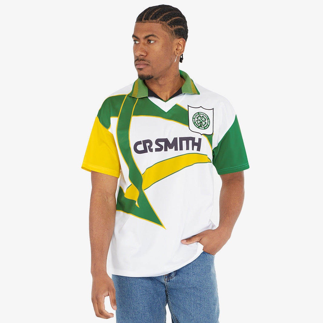 Hummel Celtic 1994/95 Retro Away Shirt - White/Green/Yellow - Mens