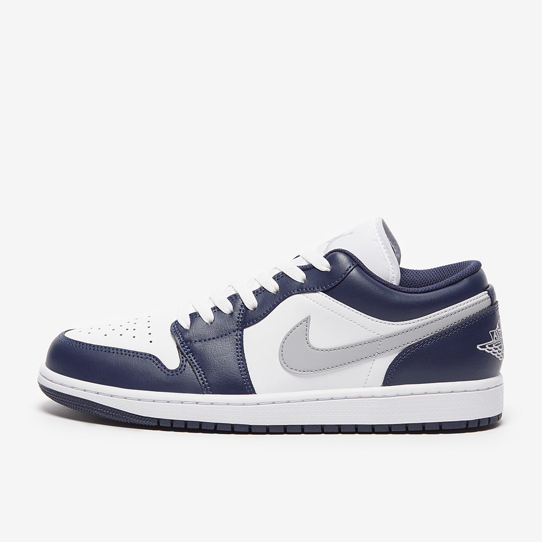 Air Jordan 1 Low - White/Wolf Grey/Midnight Navy - Trainers - Mens