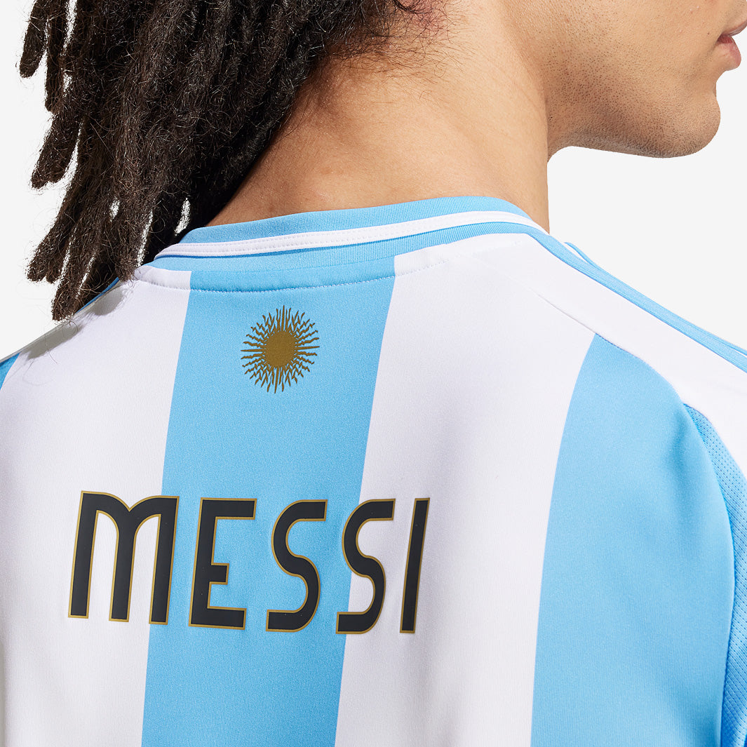 adidas Argentina 2024 Home Shirt with Messi 10 - White/Blue Burst