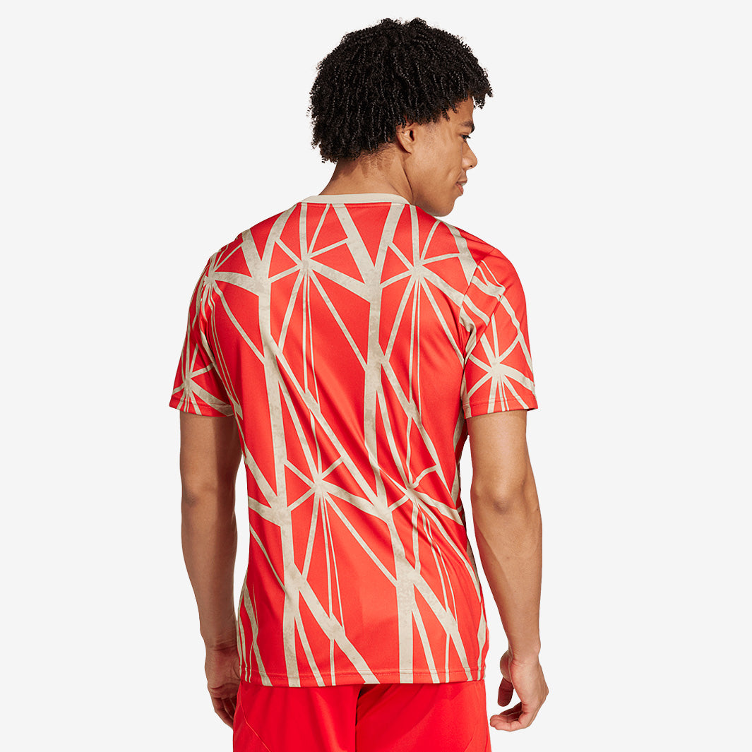adidas Bayern Munich 23/24 Pre-Match Shirt - Red White - Mens Replica