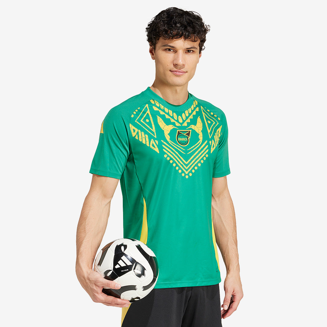 adidas Jamaica 2024 Pre-Match Shirt - Bold Green - Mens Replica