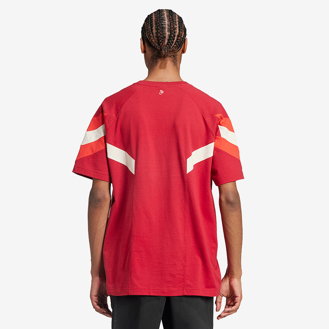 adidas Originals Bayern Munich Tee - Active Maroon - Mens Replica
