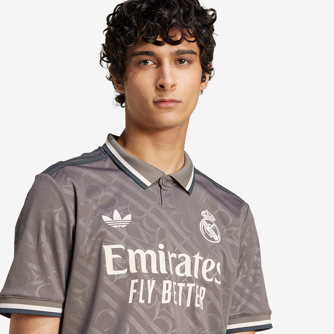 adidas Originals Real Madrid Third Shirt - Charcoal - Mens Replica