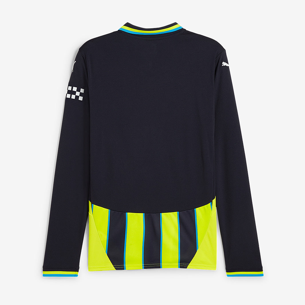 Puma Manchester City 24/25 LS Away Shirt - New Navy/Yellow Glow