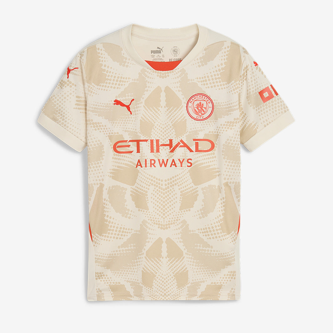 Puma Manchester City 21/22 Youths Away Shirt - Puma White/Ocean