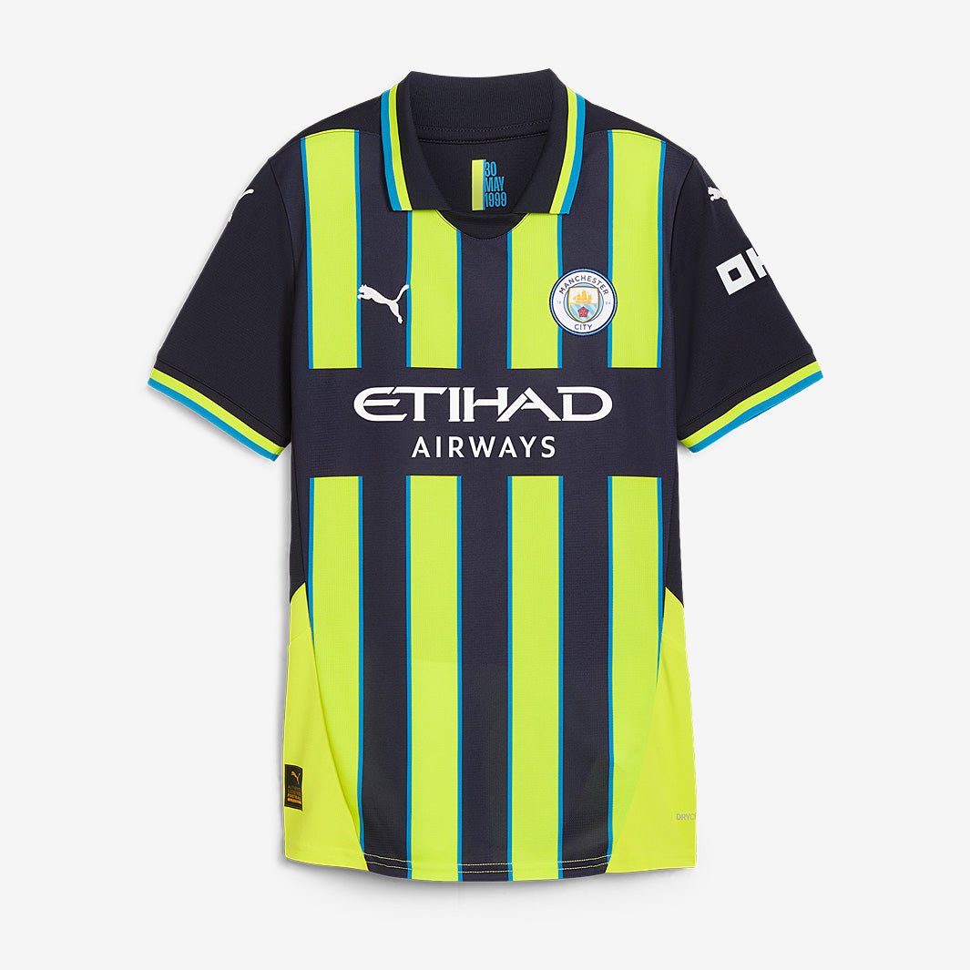 Puma Manchester City 24/25 LS Away Shirt - New Navy/Yellow Glow