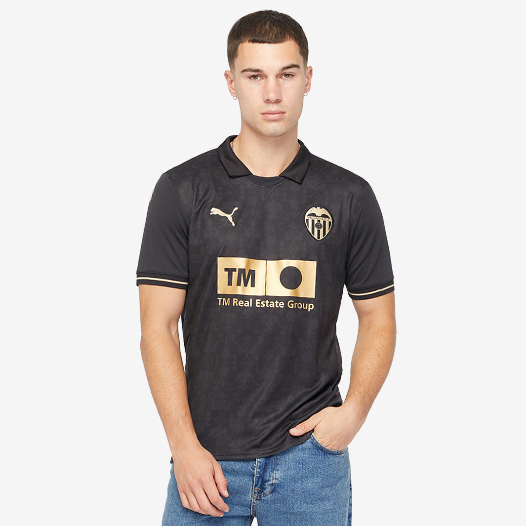Puma Valencia CF 24/25 Away Shirt - Puma Black/Puma Gold - Mens