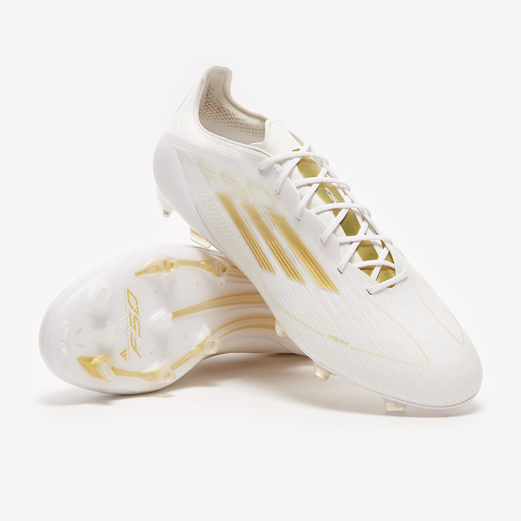 adidas F50 Elite Firm Ground - Ftwr White/Gold Met/Ftwr White