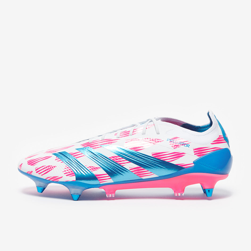 adidas Predator Elite Laced Soft Ground - Ftwr White/Solar Blue