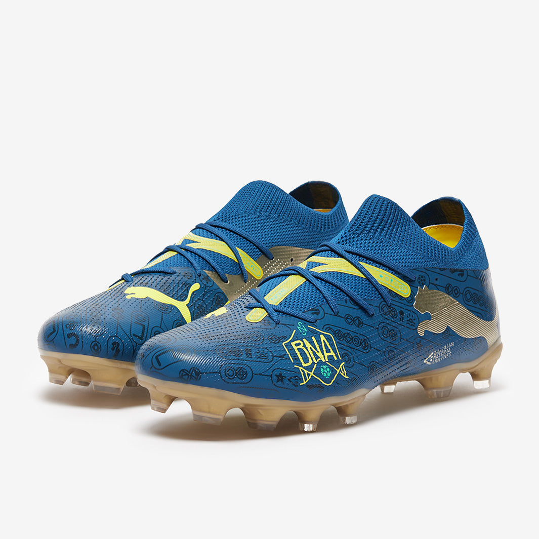 Puma Future 7 Match FG/AG - Sailing Blue/Pelé Yellow/Green/Gold