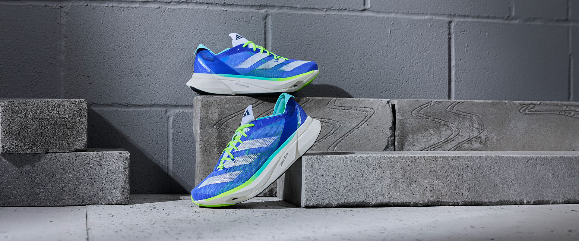 adidas adizero adios Pro 3 - Cobalt Blue/Zero Met./Lucid Lemon