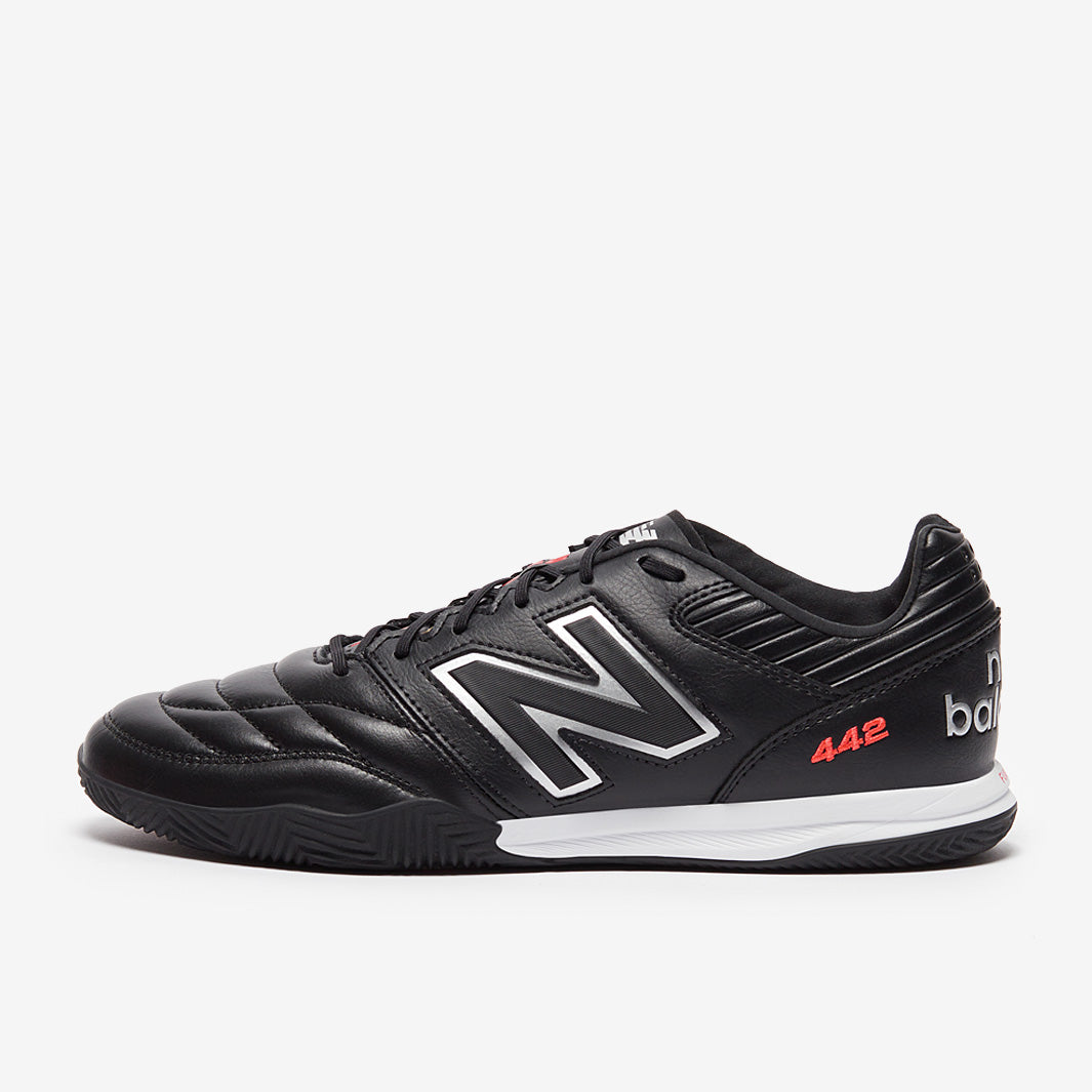 442v2　pro hg le New Balance 442 V2 Pro Indoor - Black/Silver - Adult Boots