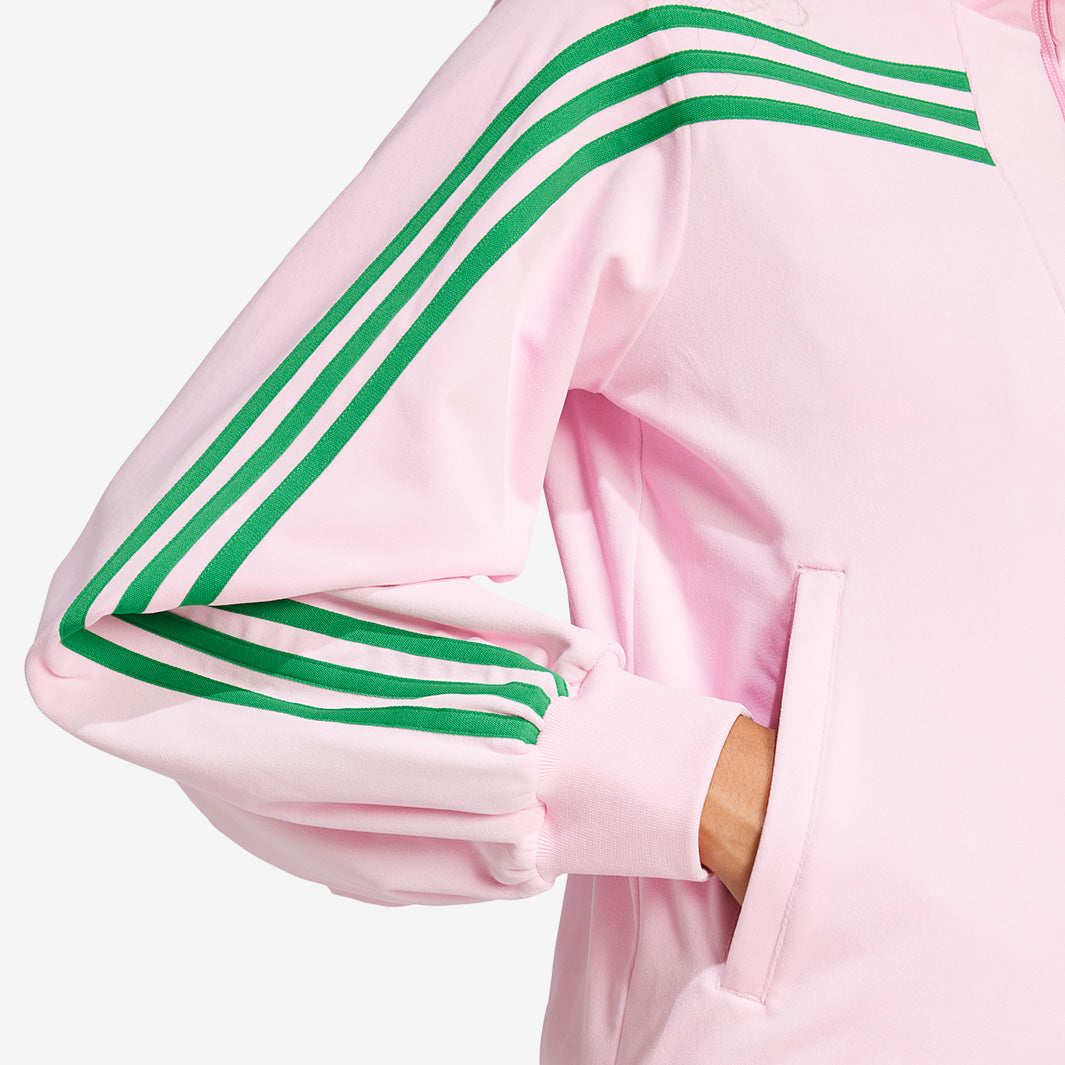 adidas Originals Womens Velour Track Top - True Pink - Tops