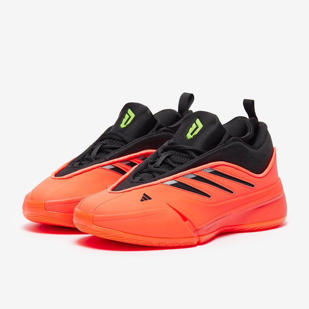 adidas Dame 9 - Solar Red/Core Black/Lucid Lemon - Mens Shoes