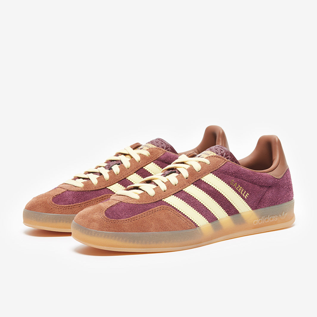 adidas Originals Gazelle Indoor - Maroon/Yellow/Preloved Brown - Trainers -  Mens Shoes