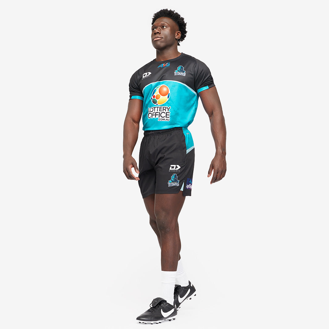 Dynasty Gold Coast Titans 2025 Gym Short - Black - Mens Replica