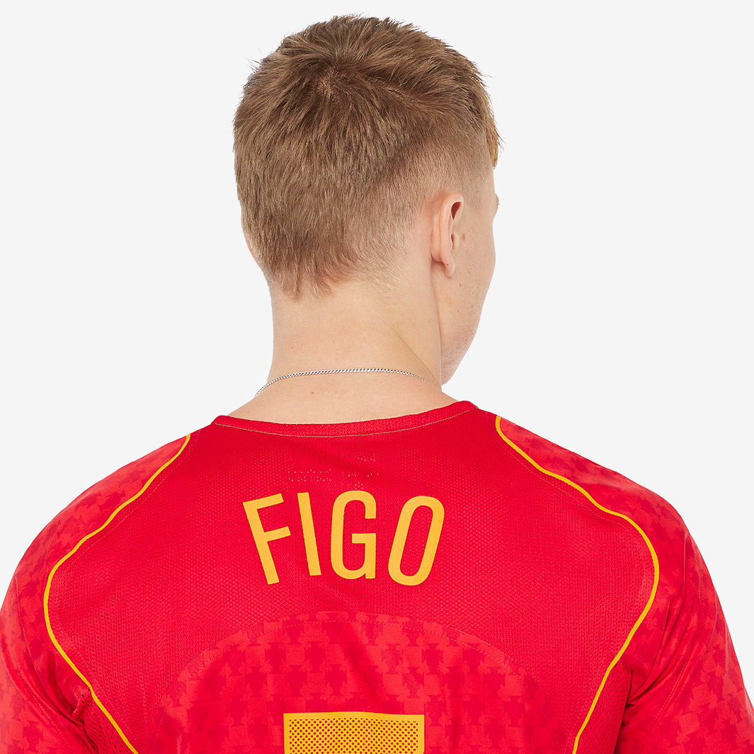 Nike Portugal 2004 Re-Issue SS Shirt With Figo 7 - Sport Red/Pine