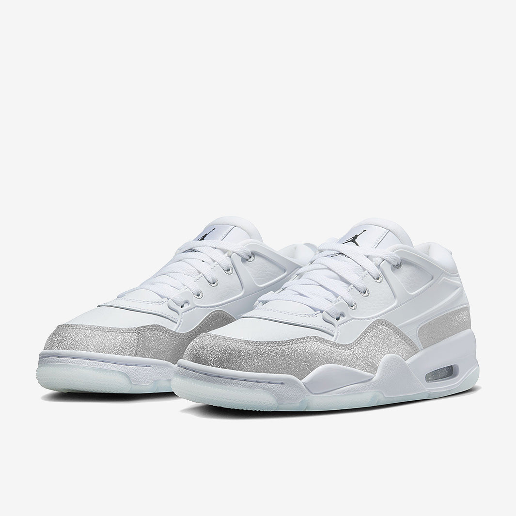 Womens Air Jordan 4 RM - White/Metallic Silver - Trainers - Womens